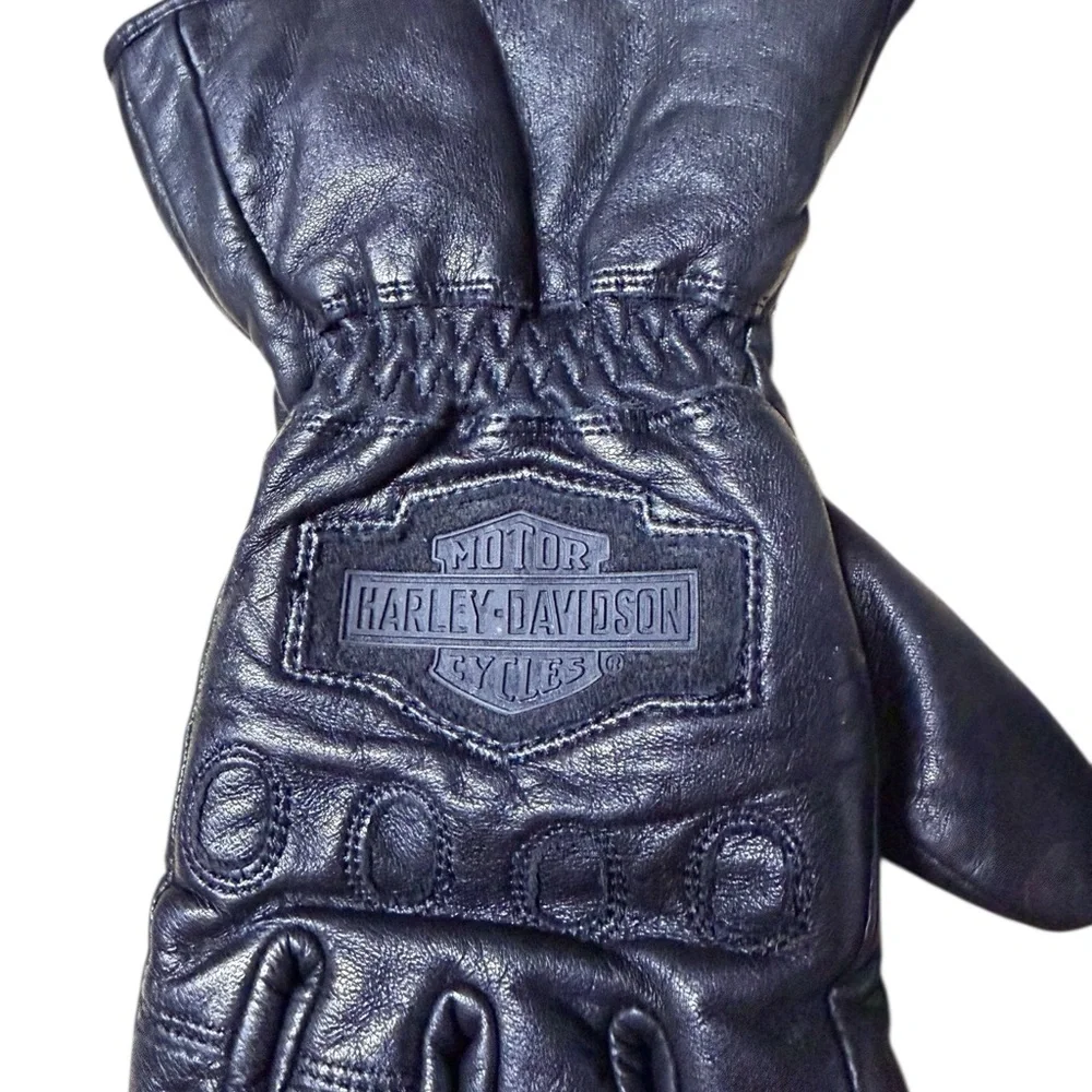 Motor Harley Davidson Cycle Gloves Leather Black